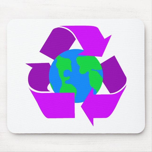 Purple Recycle Mouse Pad (Front)