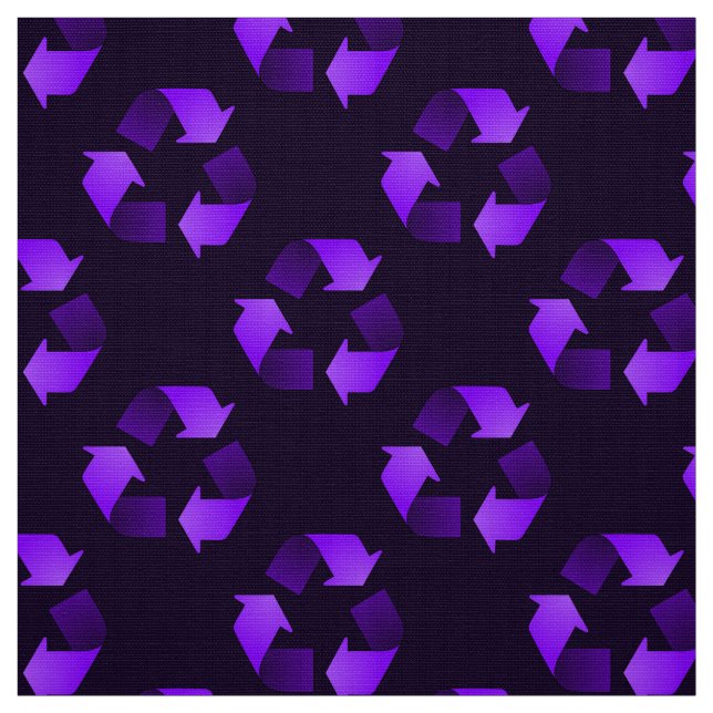 Purple Recycling Symbol Fabric (Swatch)