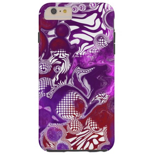 Purple Red Abstract Modern Art  Tough iPhone 6 Plus Case