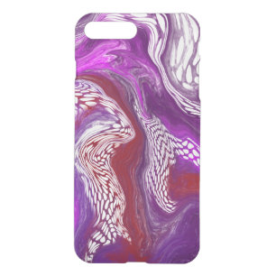 Purple Red Abstract Modern Marble Fluid Art iPhone 8 Plus/7 Plus Case