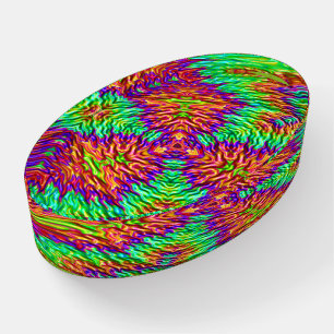 ~ Purple Red and Green OVAL ~ Paperweight