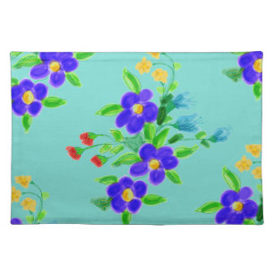 Purple Red and Turquoise Cloth Placemat
