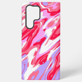 Purple Red Colorful Abstract Marble Liquid Texture Samsung Galaxy S22 Ultra Case