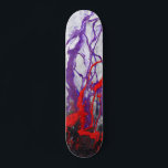Purple Red Marble Vein Abstract Skateboard<br><div class="desc">This deck looks like it was forged in a storm of color—veins of deep violet and crimson pulse through marbled whites and blacks in a raw, electric display. It's a moody masterpiece for skaters who walk the line between chaos and control. Haunting, fiery, and unforgettable—this board turns every trick into...</div>