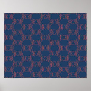 Purple, red, trendy, cool modern decorative art poster