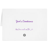 Purple Reflections Cards (Back Horizontal)