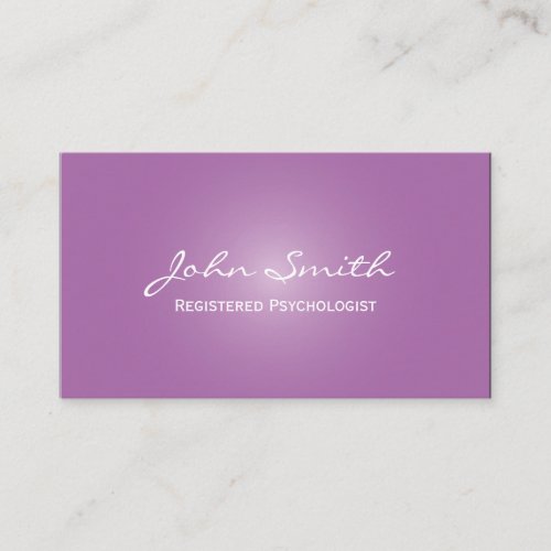 Purple Registered Psychologist Business Card