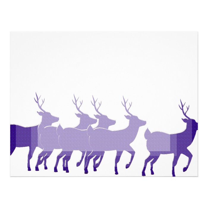purple reindeer across the bottom letterhead template