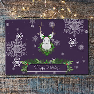 Purple Reindeer Laminated Placemat