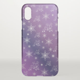 purple,reindeer, star, stars, snowflake, christmas iPhone x case