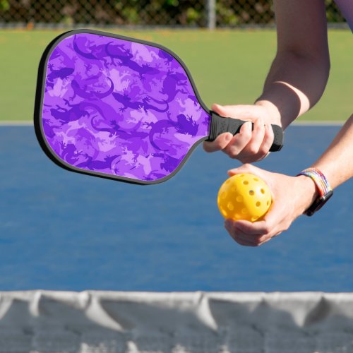 Purple Reptile Camouflage Pickleball Paddle