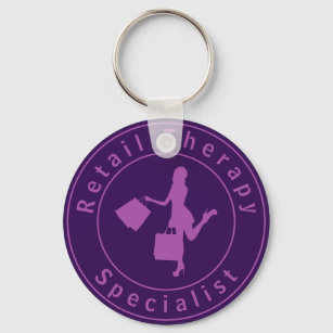 Purple Retail Therapy Specialist Keychain