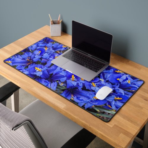 Purple Reticulated Irises Floral Desk Mat