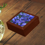 Purple Reticulated Irises Floral Gift Box<br><div class="desc">Store trinkets,  jewelry and other small keepsakes in this wooden gift box with ceramic tile that features a photo image of little,  purple Reticulated Irises,  commonly known as a Dwarf Iris. A lovely,  floral design! Select your gift box size and color.</div>