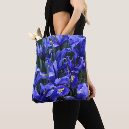 Purple Reticulated Irises Floral Tote Bag