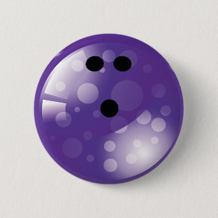 PURPLE RETRO BOWLING BALL BUTTON