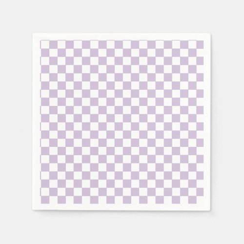 purple Retro Checker birthday Napkins