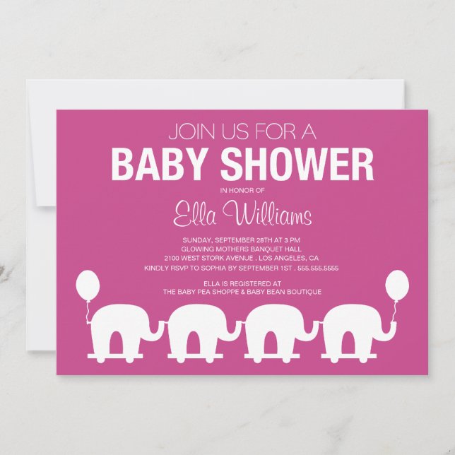 PURPLE RETRO CIRCUS | BABY SHOWER INVITATION (Front)