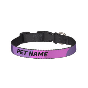 Purple Retro Customized Cat Dog Name Colorful Pet Collar