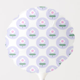 Purple Retro Daisy Floral Baby Shower Birthday Balloon