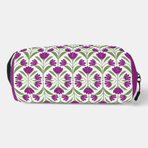 Purple Retro Floral Accessory Pouch Vintage Bota