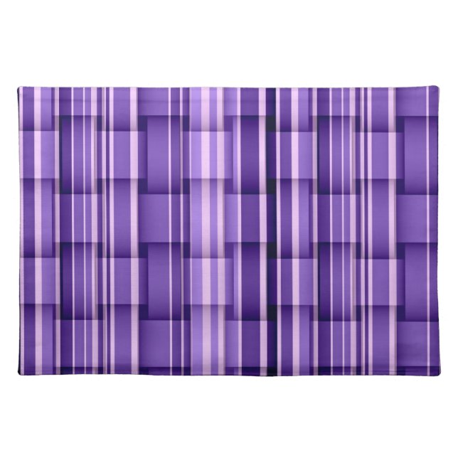 Purple retro graphic design placemat (Front)