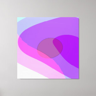 Purple Retro Groovy Abstract 409 Canvas Print
