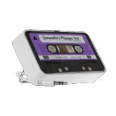 Purple Retro Mixtape Cassette Personalized Speaker (Side)