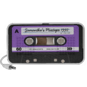 Purple Retro Mixtape Cassette Personalized Speaker (Front)