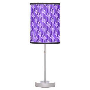 Purple Retro Rectange Pattern Table Lamp