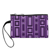 Purple retro squares monogram coin purse (Back)