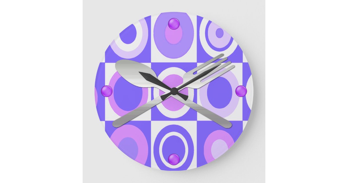 Purple Kitchen Wall Clock
