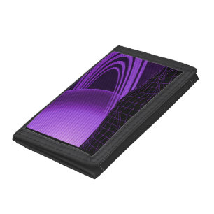 Purple Retrowave Trifold Wallet