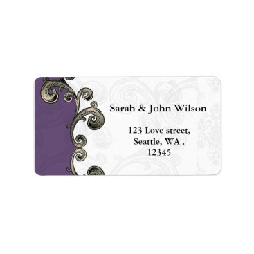 purple return address label