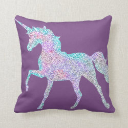 Purple Reversible Unicorn Pillow