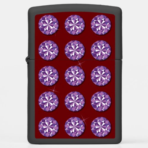 Purple rhinestone jeweled bling design Zippo Zippo Lighter