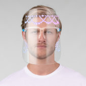 Purple Rhinestone Princess Bling Girly Face Shield (Insitu)