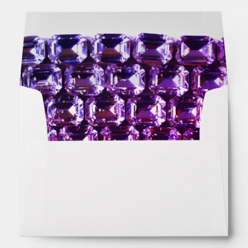 Purple Rhinestone purple diamonds gemstone Envelope