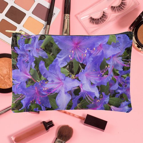 Purple Rhododendron Blooms Floral Accessory Pouch