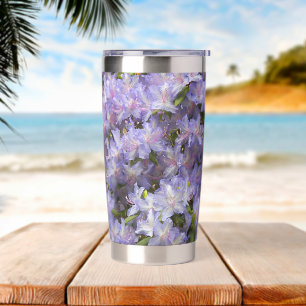 Purple Rhododendron Blooms Floral Insulated Tumbler