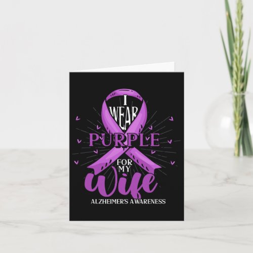 Purple Ribbon Alzheimerheimers Fighter Wife Heimer Card