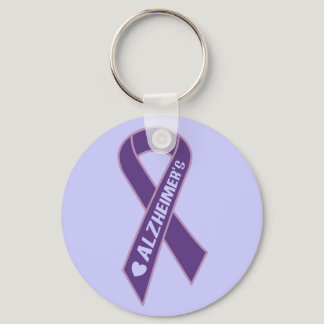 Purple Ribbon Alzheimer's Keychain