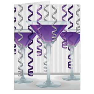 Purple ribbon and cocktail