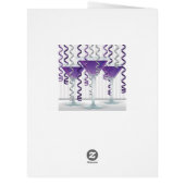 Purple ribbon and cocktail cards (Back)