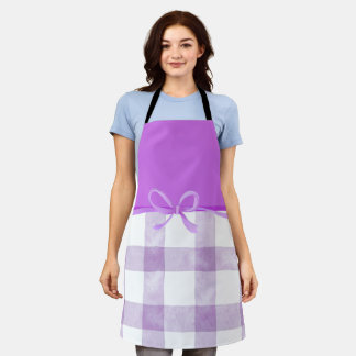 Purple Ribbon Apron