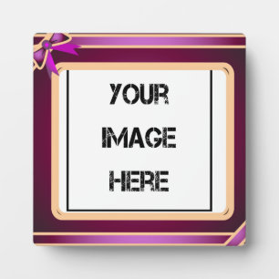Purple Ribbon Art Plaque