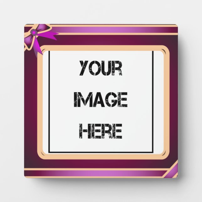 Purple Ribbon  Art Plaque (Front)