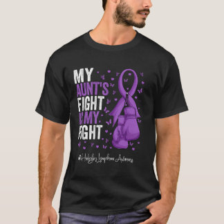 Purple Ribbon Aunt Hodgkins Lymphoma Awareness T-Shirt