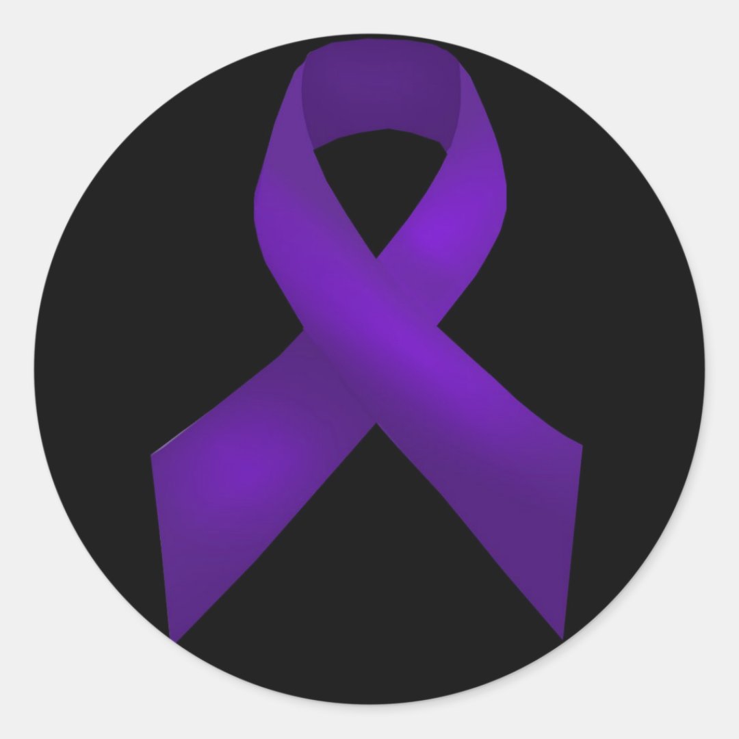 Purple Ribbon Awareness Lupus Classic Round Sticker Zazzle