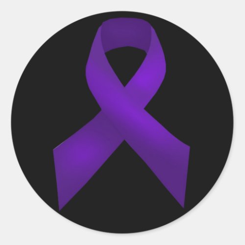 Purple Ribbon Awareness Lupus Classic Round Sticker